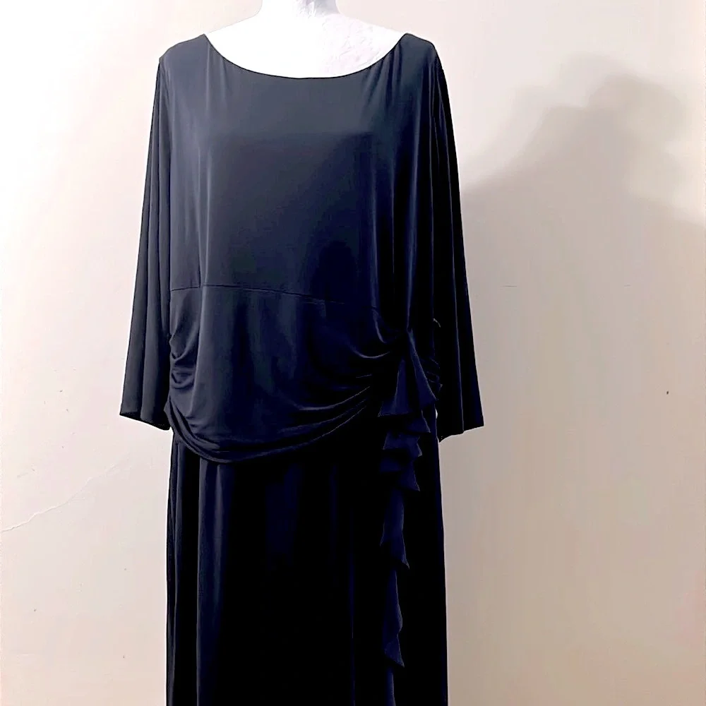 Jessica Howard Blue Ruffles maxi Dress
